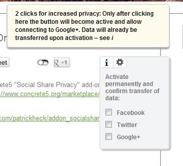 jQuery Social Share Privacy